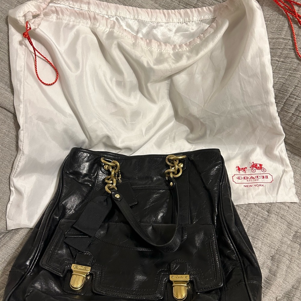 Coach vintage black leather purse - Picture 11 of 11